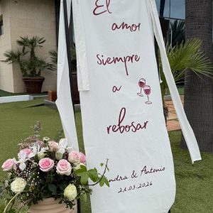 Bienvenida en tela